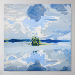 Póster Akseli Gallen-Kallela - Clouds above a Lake