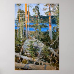 Póster Akseli Gallen-Kallela - Lago en la Naturaleza Salv