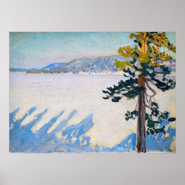 Póster Akseli Gallen-Kallela - Lago Ruovesi en invierno (Frente)
