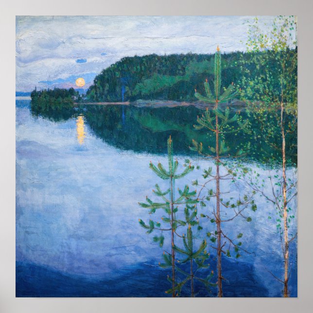 Póster Akseli Gallen-Kallela - Noche de primavera (Frente)
