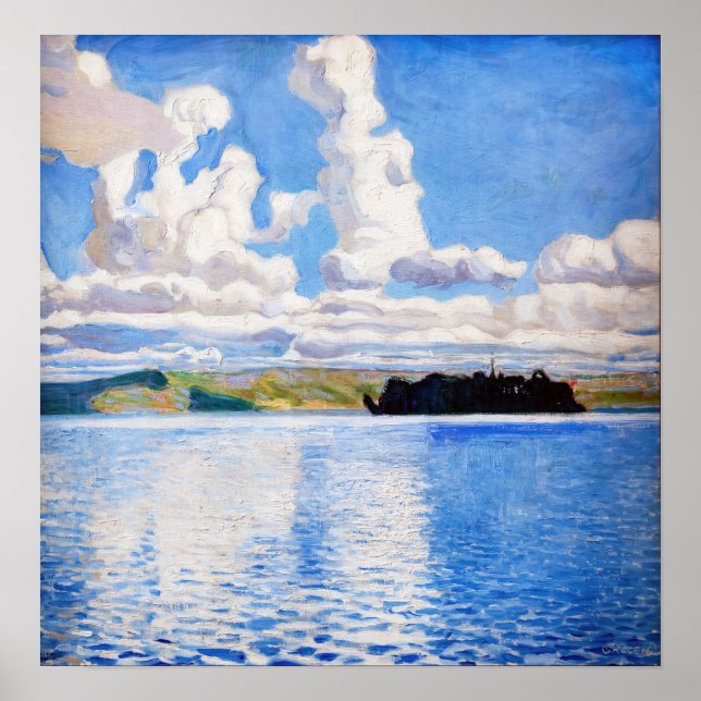 Póster Akseli Gallen-Kallela - Torres de nubes (Frente)