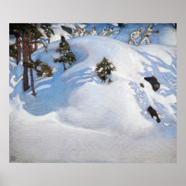 Póster Akseli Gallen-Kallela - Visión de febrero (Frente)