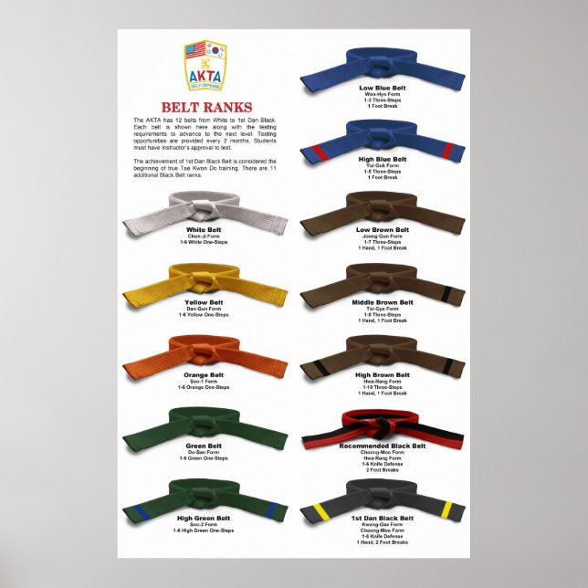 Póster AKTA Belt Rank Poster (Frente)