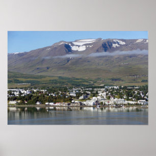 Póster Akureyri, Islandia, Panorama