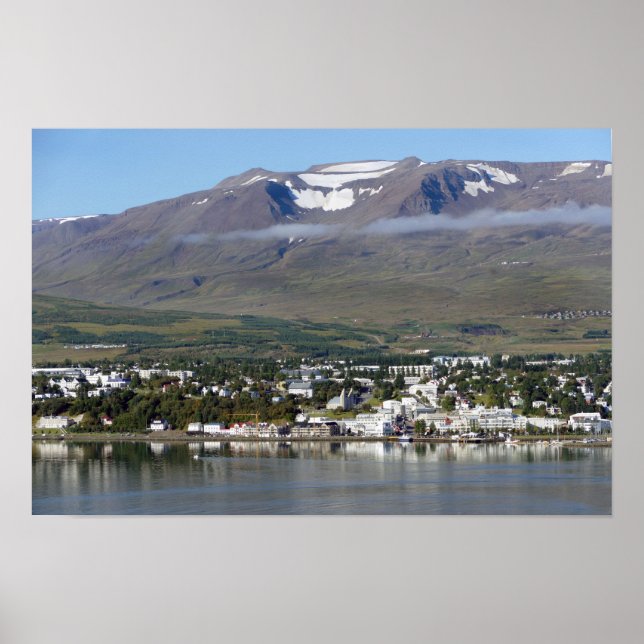 Póster Akureyri, Islandia, Panorama (Frente)