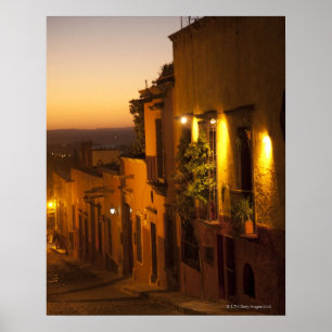 Póster Al atardecer.