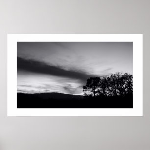 Póster Al borde del atardecer en B&W