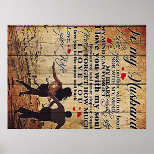Póster Al diseño de mi marido Carta A Él Lovely Gift