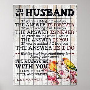 Póster Al diseño de mi marido, nuevo regalo de casa