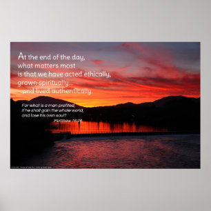 Póster Al final del día...poster inspirador
