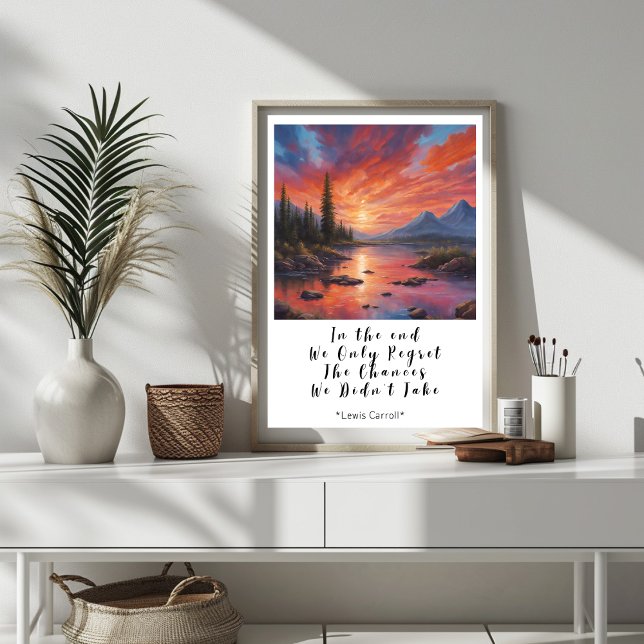 Póster Al final, Poster de citas de sabiduría motivaciona (In The End Motivational Wisdom Quote Poster)