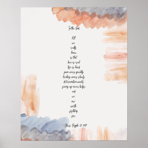 Póster "Al final" Poster de poesía