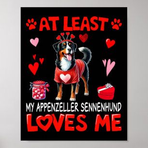 Póster Al Menos Appenzeller Sennenhund Amándome Valentin