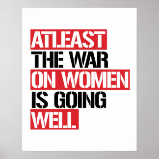 Póster Al menos la guerra contra las mujeres va bien