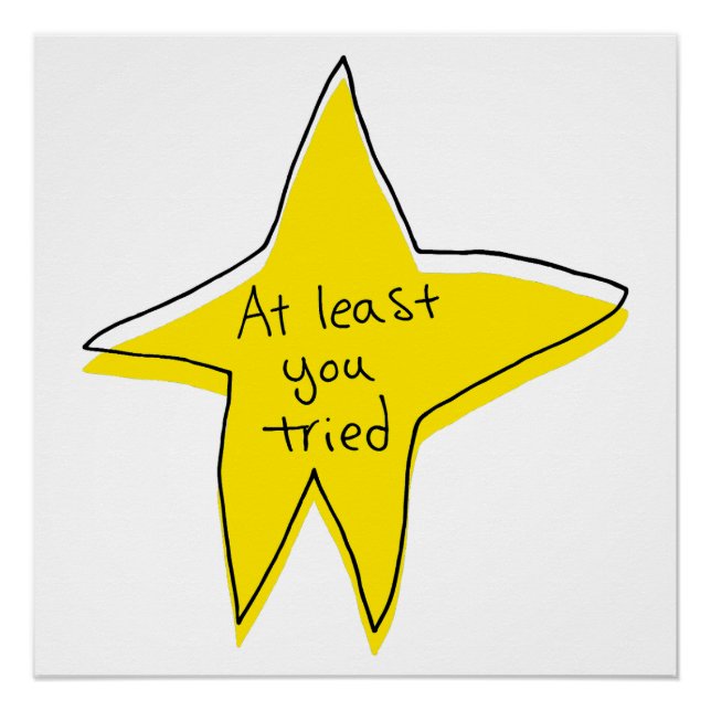 Póster Al Menos Lo Intentaste - Estrella Amarilla (Anverso)