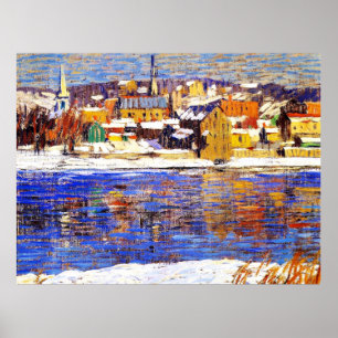 Póster Al otro lado del Delaware, pintura de Robert Spenc