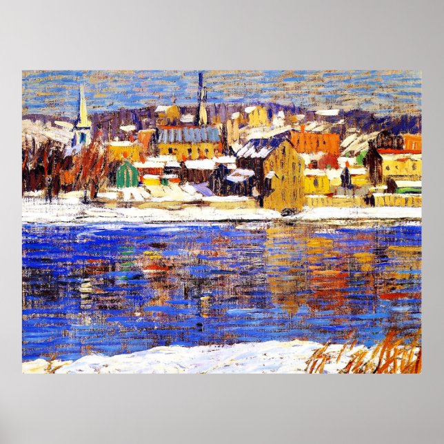 Póster Al otro lado del Delaware, pintura de Robert Spenc (Frente)