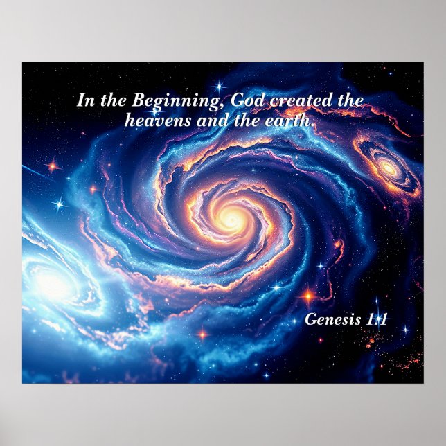 Póster Al principio, Dios y el Verso de la Creación (Frente)
