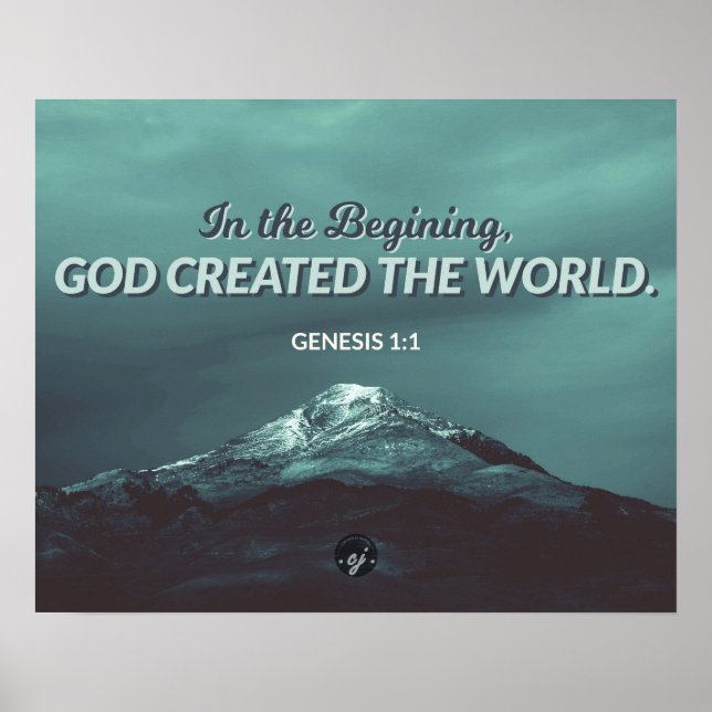 Póster Al principio - Génesis 1:1 (Frente)