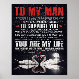 Póster Al Regalo De Mi Hombre, Regalo Personalizado A Mi