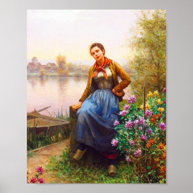 Póster Al río por Daniel Ridgway Knight (Frente)