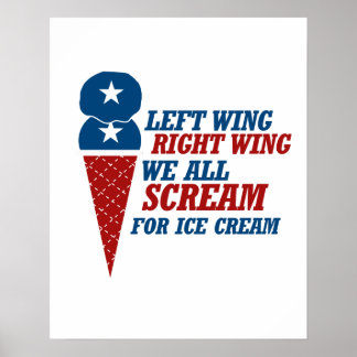 Póster Ala Izquierda Helado De Ala Derecha - -