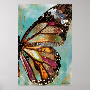 Póster Ala Mariposa Azul