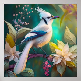 Póster Ala Verde azulada de la marea blanca Jay Fantasy B