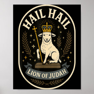 Póster Alabado León de Judá - Emblema Audaz Jesús Cristia