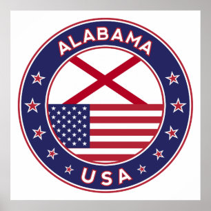 Póster Alabama, Estados Unidos, Alabama