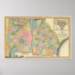 Póster Alabama, Georgia