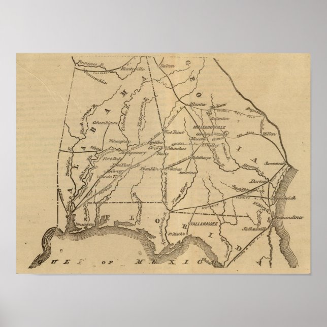 Póster Alabama, Georgia, Florida (Frente)