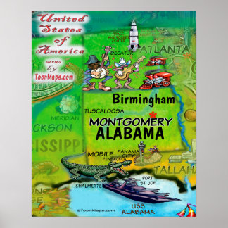Póster Alabama USA