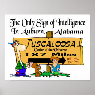 Póster Alabama vs Poster de la rivalidad de Auburn