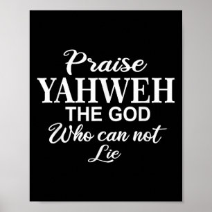 Póster Alabar a Yahweh El Dios_ Motivación Cristiana Insr
