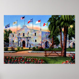 Póster Álamo de San Antonio Texas