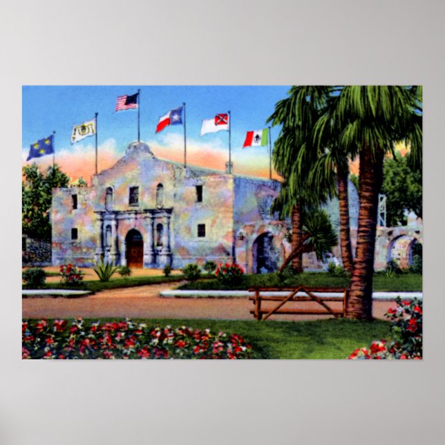 Póster Álamo de San Antonio Texas (Frente)