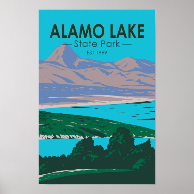 Póster Alamo Lake State Park Arizona Vintage (Frente)