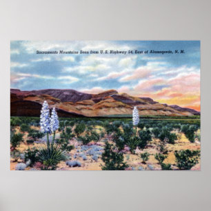 Póster Alamogordo New Mexico Sacramento Mountains