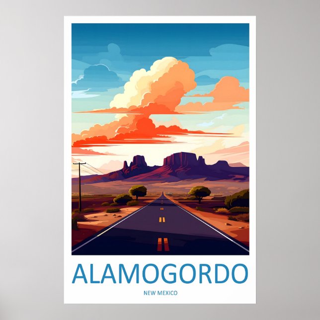 Póster Alamogordo New Mexico Travel Poster National Ski (Frente)
