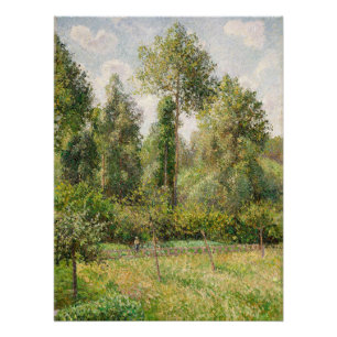 Póster Álamos, Éragny Camille Pissarro
