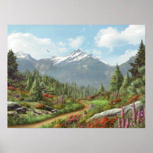 Póster Alan Giana "poster de la montaña"