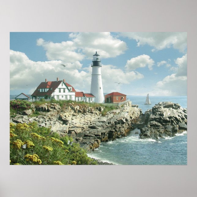 Póster Alan Giana Poster "Portland Head Light" (Frente)