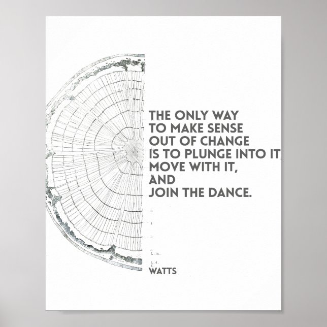 Póster Alan Watts - Únete a la cita del baile (Frente)