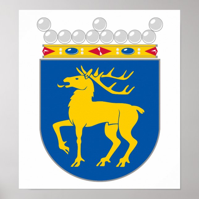 Póster Aland Coat Of Arms (Frente)