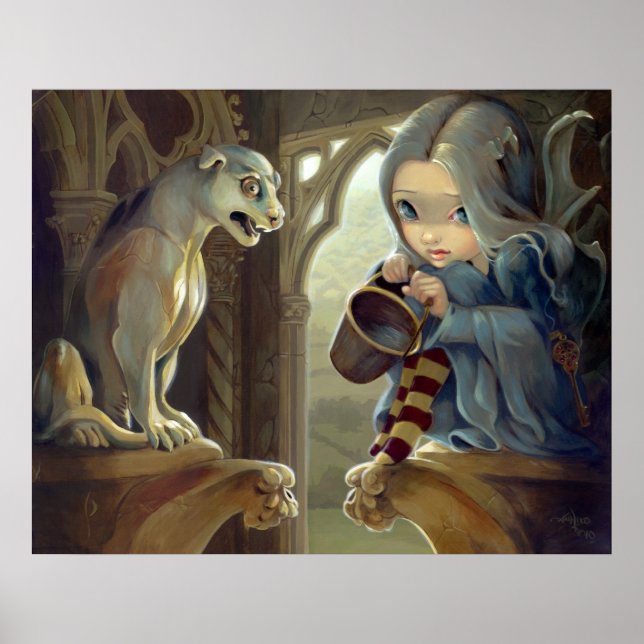Póster Alannah y el hada gótica de Gargoyle ART PRINT (Frente)