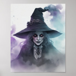 Póster Alarmante coloración de agua de bruja realista Hal