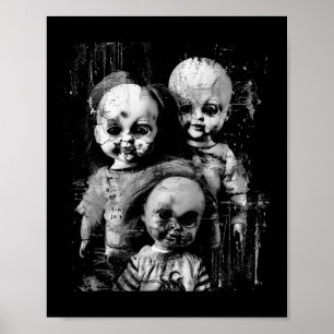 Póster Alarmante muñeca espeluznante Horror Toy Halloween