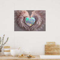 *~* Alas Ángel Rosa Polvorientos AP78 Poster Opal