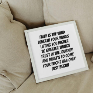 Póster Alas de Faith inspirador mini poema